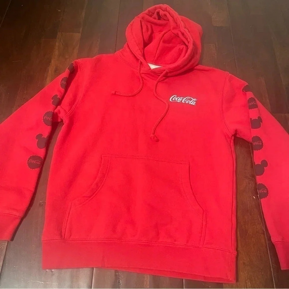 Disney Tops - Walt Disney World Resort Coca Cola Hoodie Size XS Mickey Disney Red